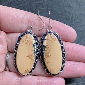 Maligano Jasper Stone Earrings Crystal Jewelry